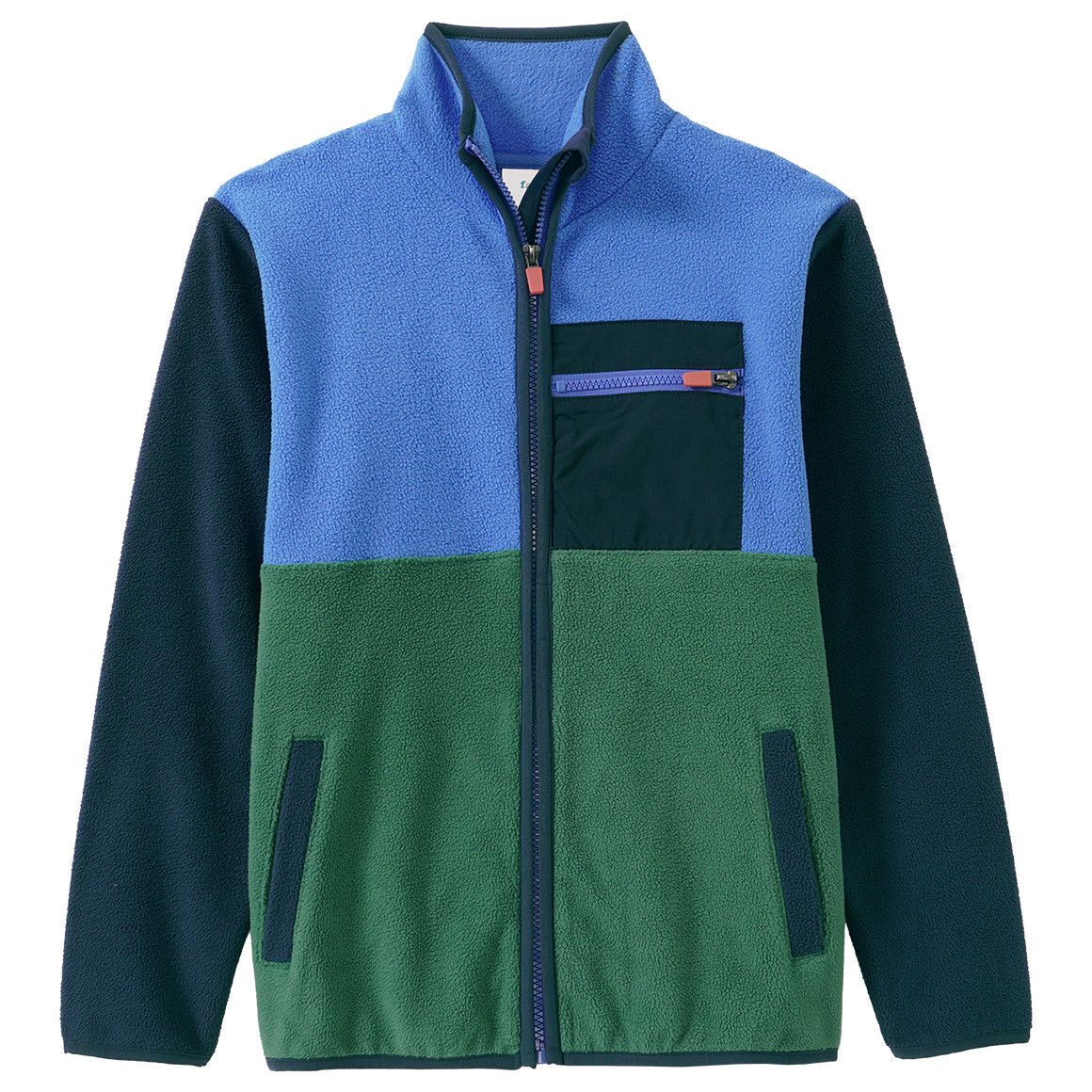 Jungen Fleecejacke mit Farbteilern