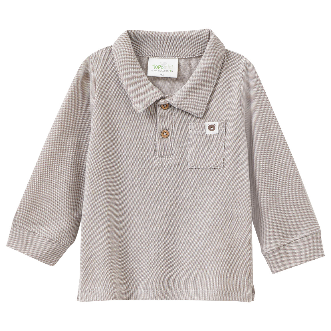 Baby Poloshirt mit feiner Struktur