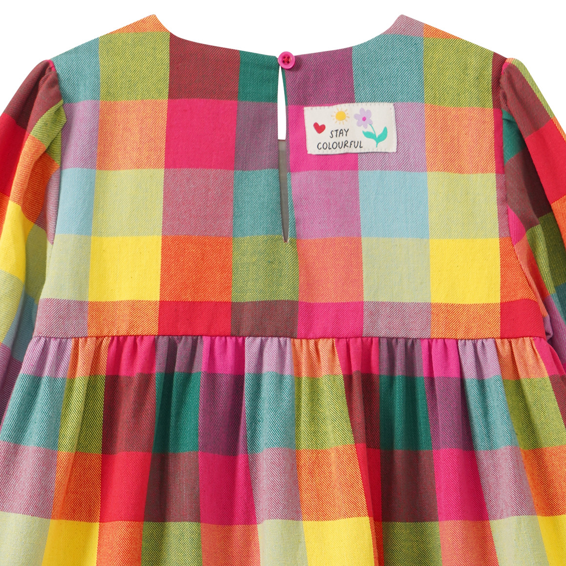 Mädchen Kleid bunt kariert