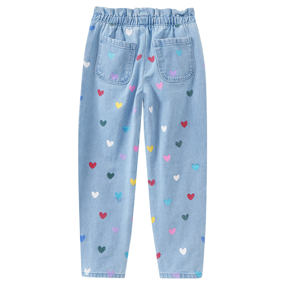 Mädchen Jeans mit Paperbag-Bund