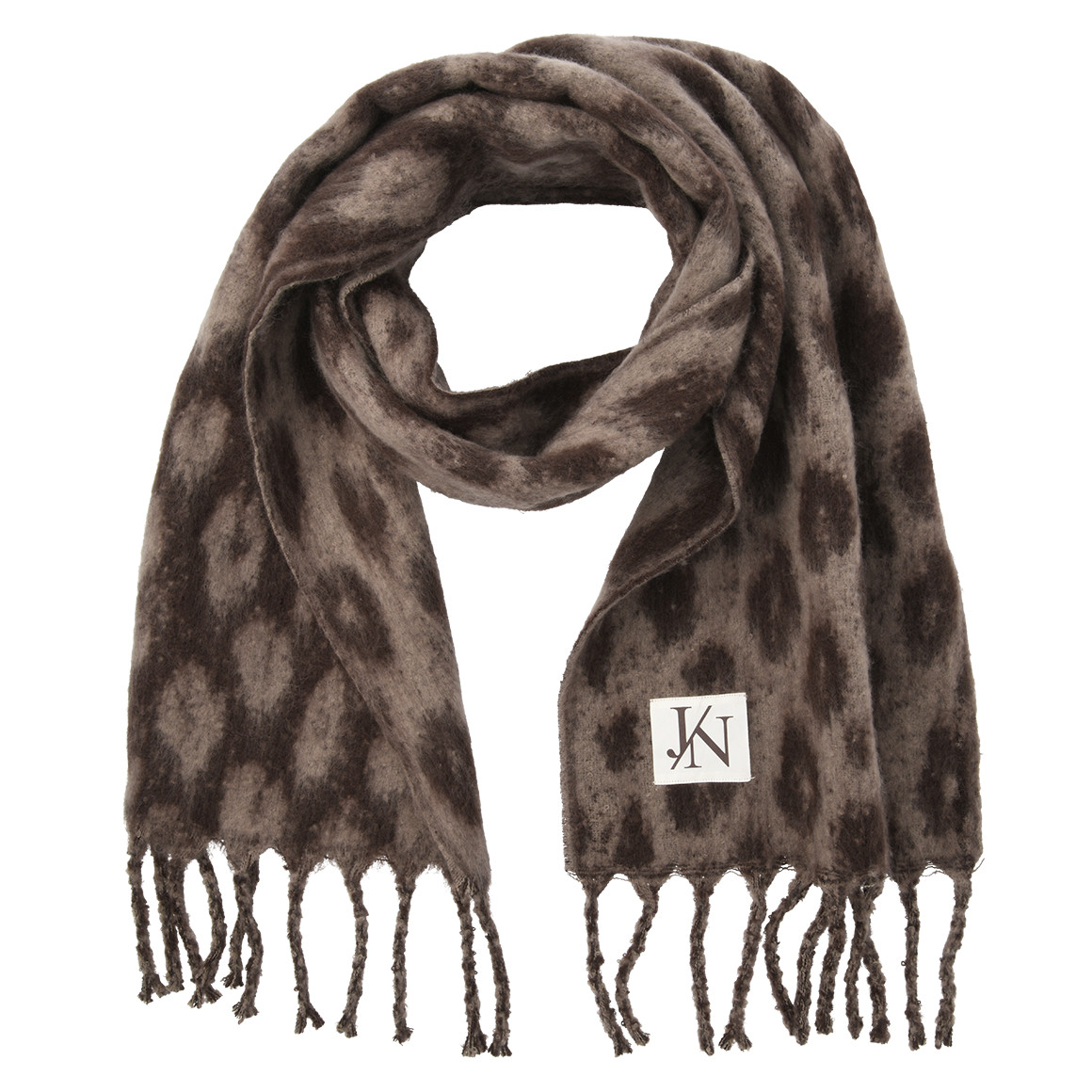 Damen Winterschal mit Leo-Muster