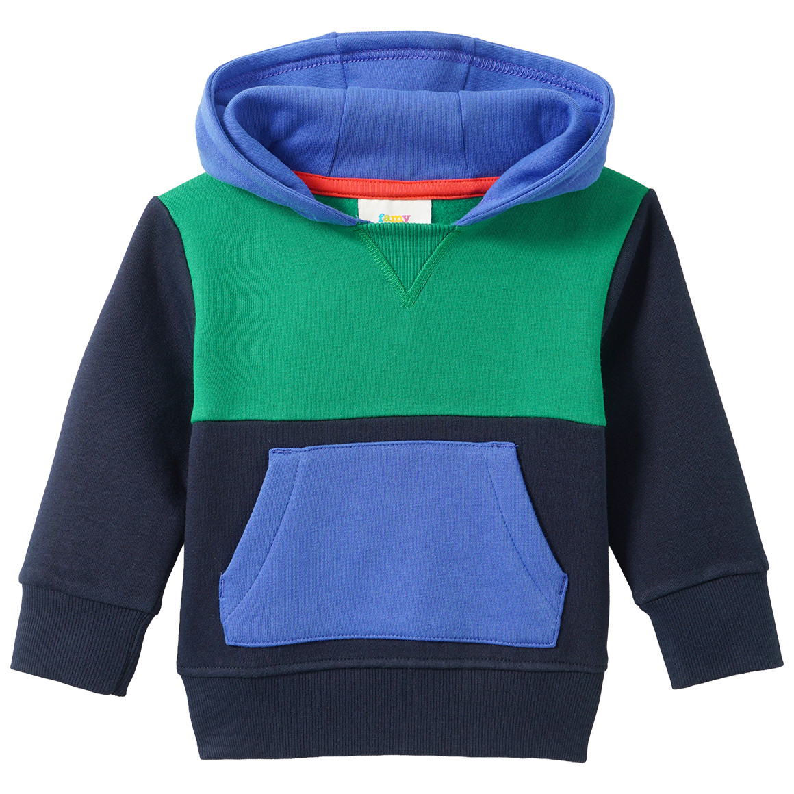 Baby Hoodie mit Farbteilern