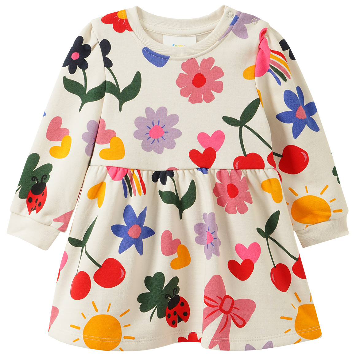 Baby Sweatkleid mit Allover-Print