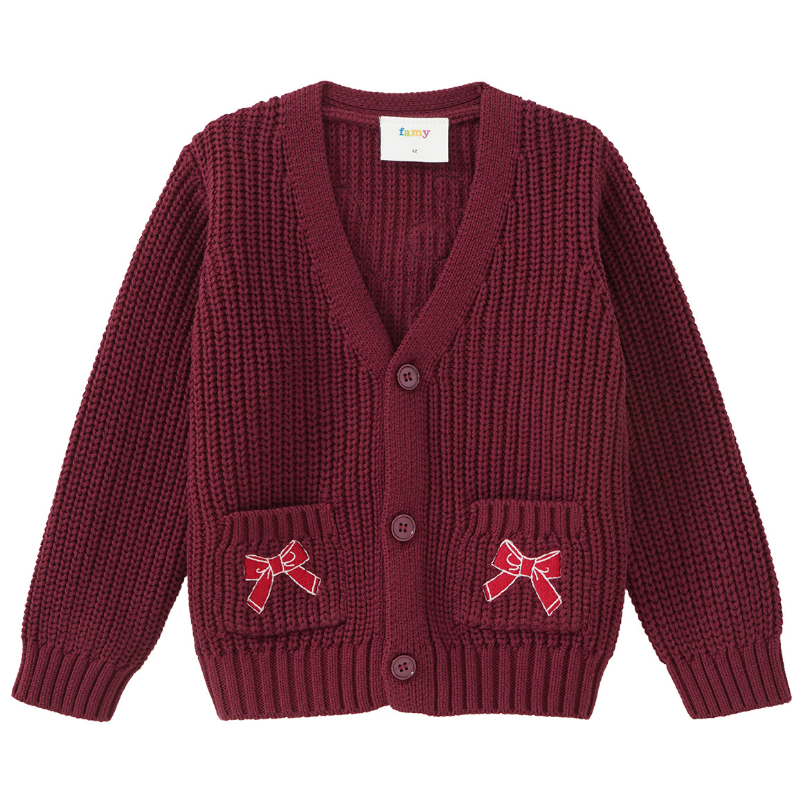 Baby Weihnachtsstrickjacke mit Stickerei