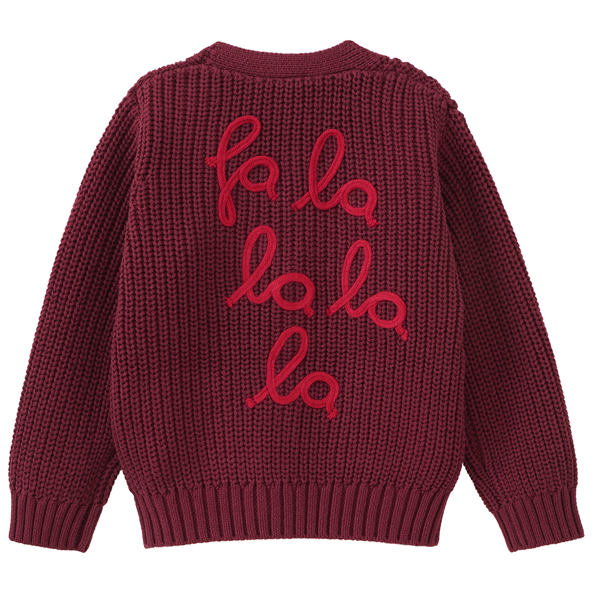 Baby Weihnachtsstrickjacke mit Stickerei