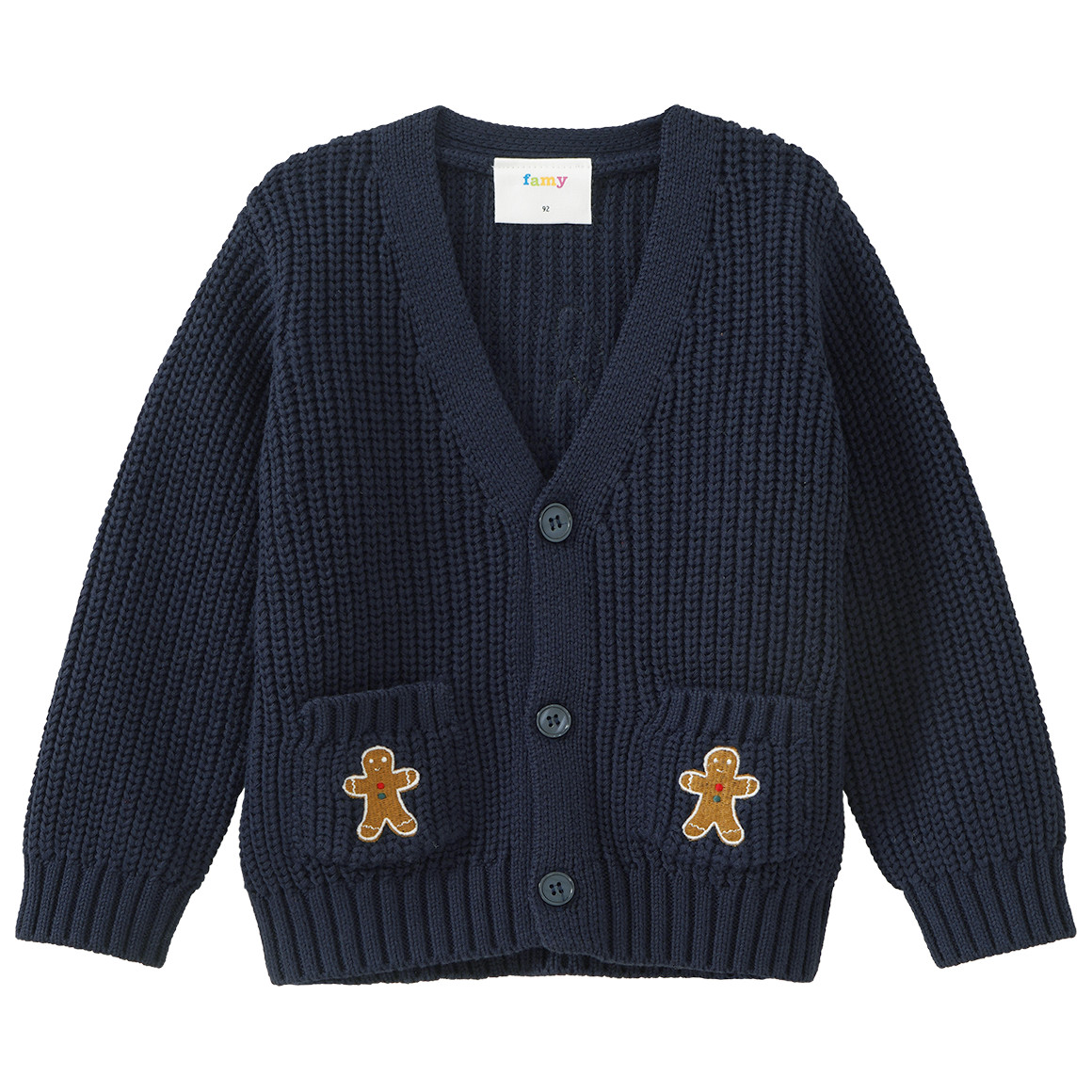 Baby Weihnachtsstrickjacke mit Stickerei