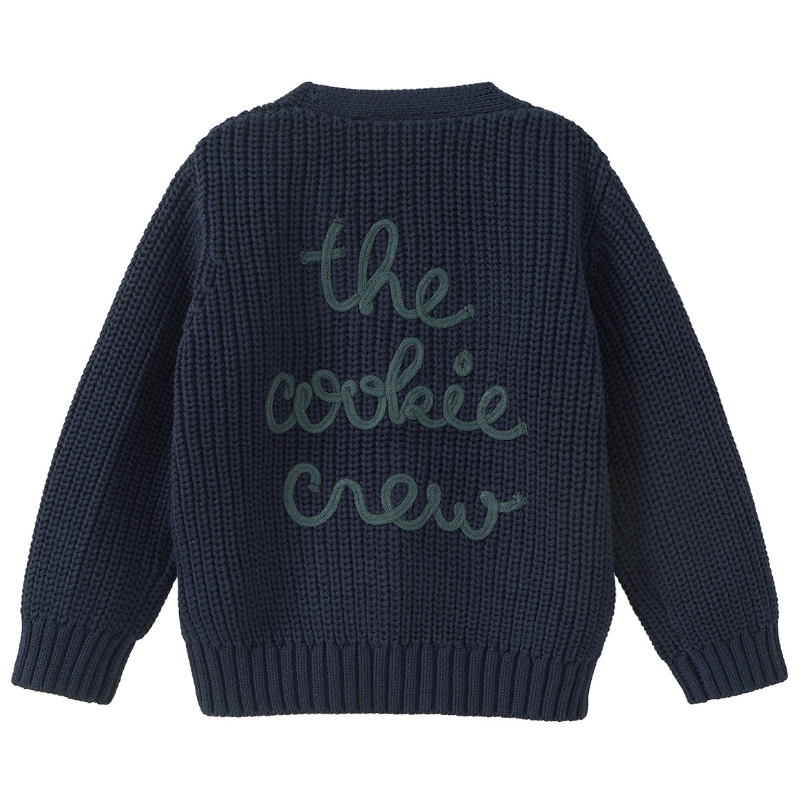 Baby Weihnachtsstrickjacke mit Stickerei