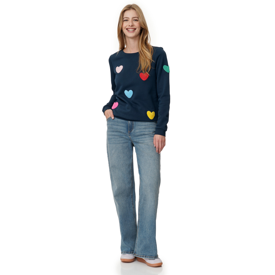 Damen Sweatshirt mit Applikationen