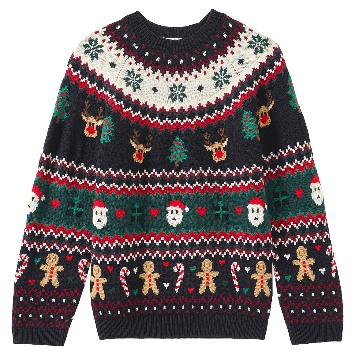Kinder Weihnachtspullover mit Allover-Muster