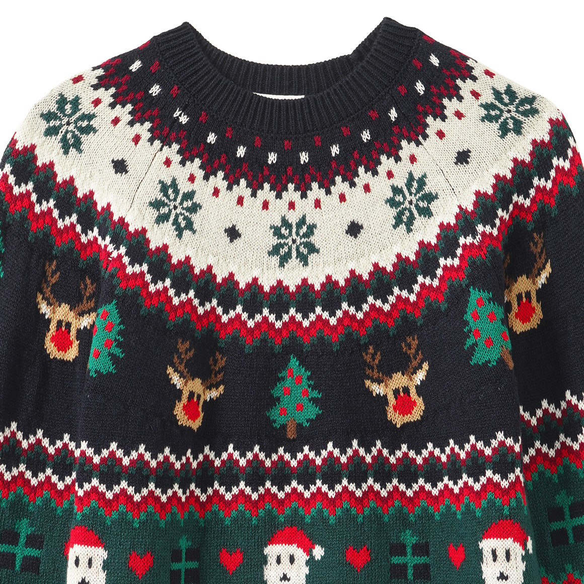 Kinder Weihnachtspullover mit Allover-Muster