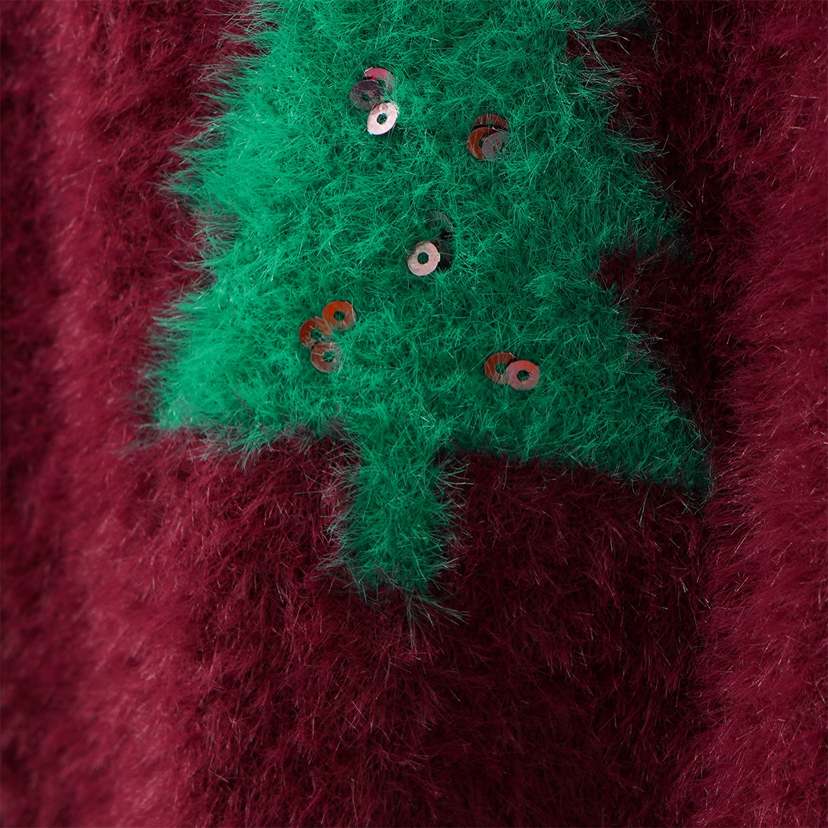 Mädchen Weihnachtspullover aus Federgarn