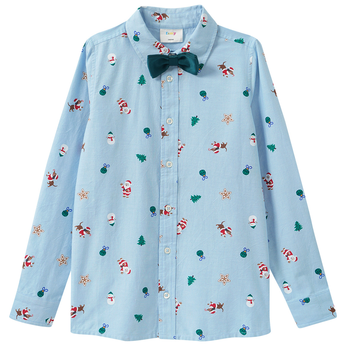 Jungen Weihnachtshemd mit Fliege