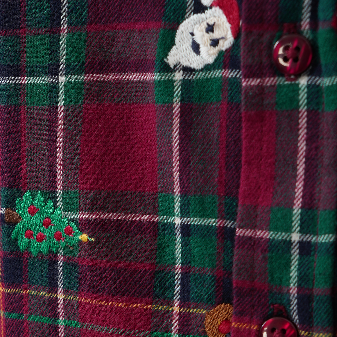 Jungen Weihnachtshemd mit Stickerei