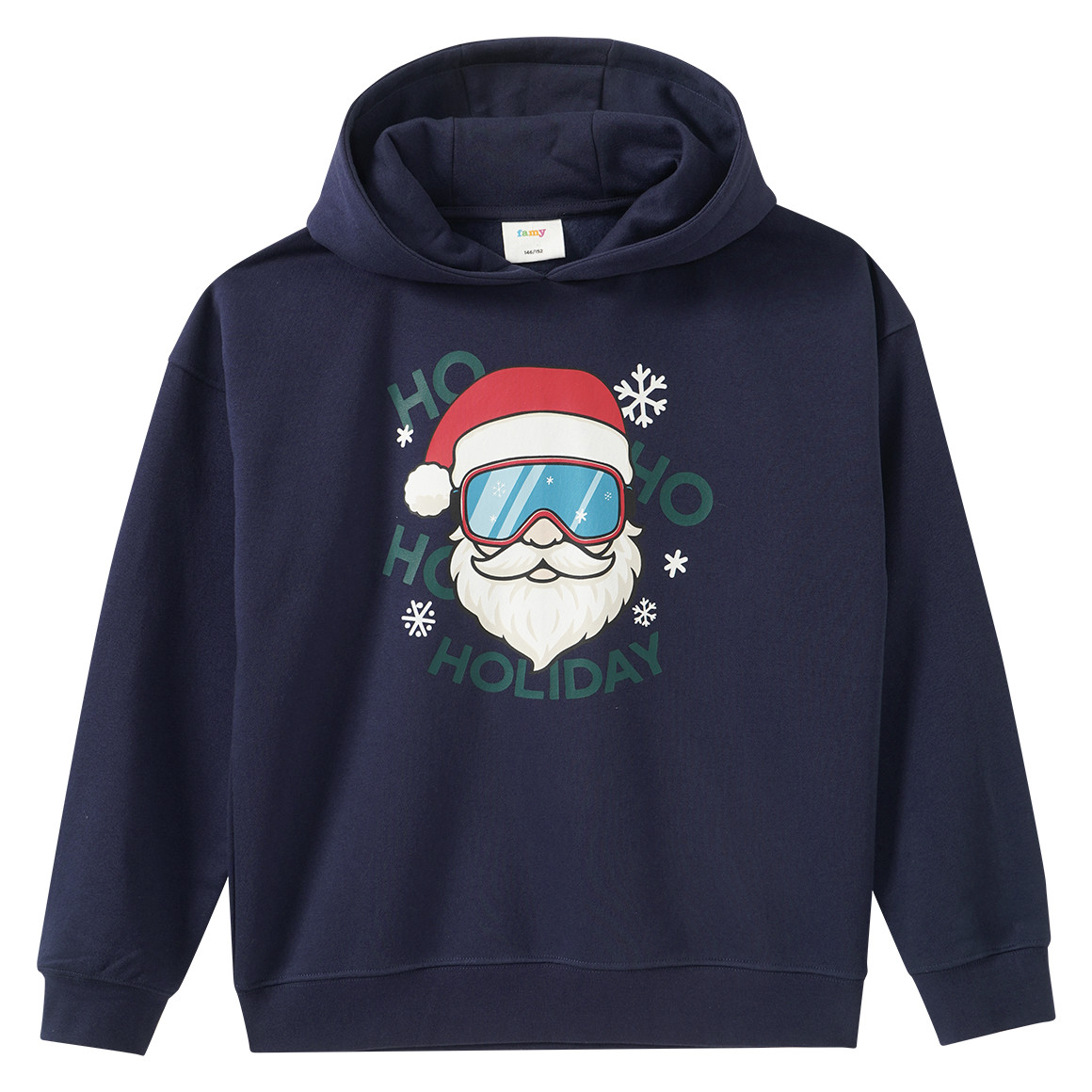 Jungen Weihnachtshoodie mit Print