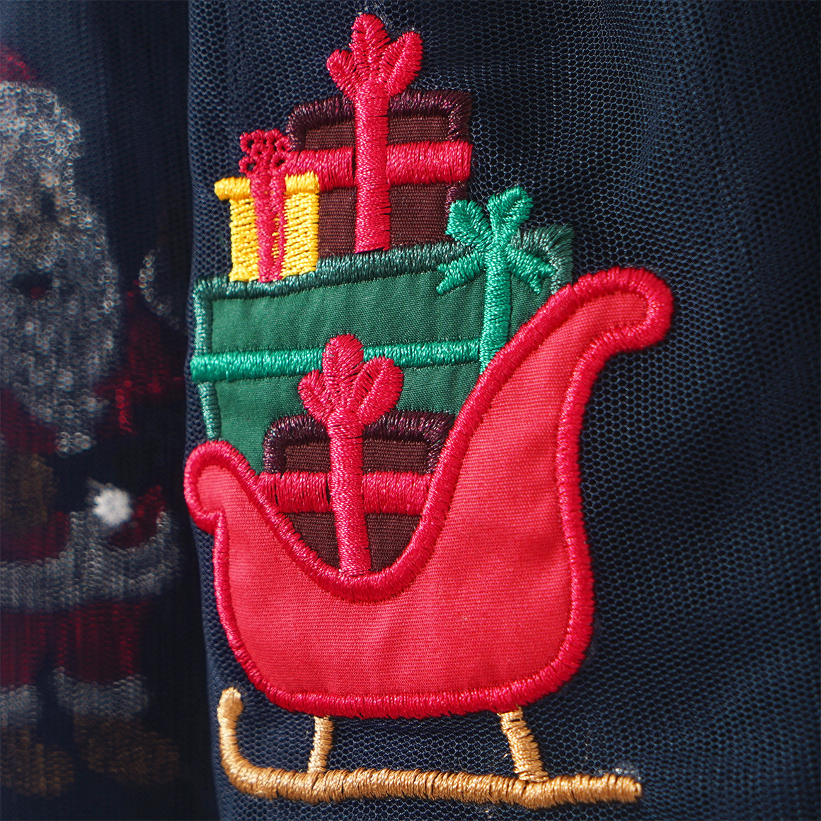 Mädchen Weihnachtsrock mit Applikationen