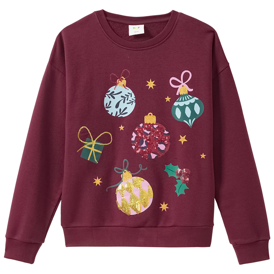 Mädchen Weihnachtssweatshirt mit Print