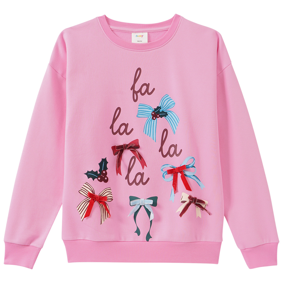 Mädchen Weihnachtssweatshirt mit Print