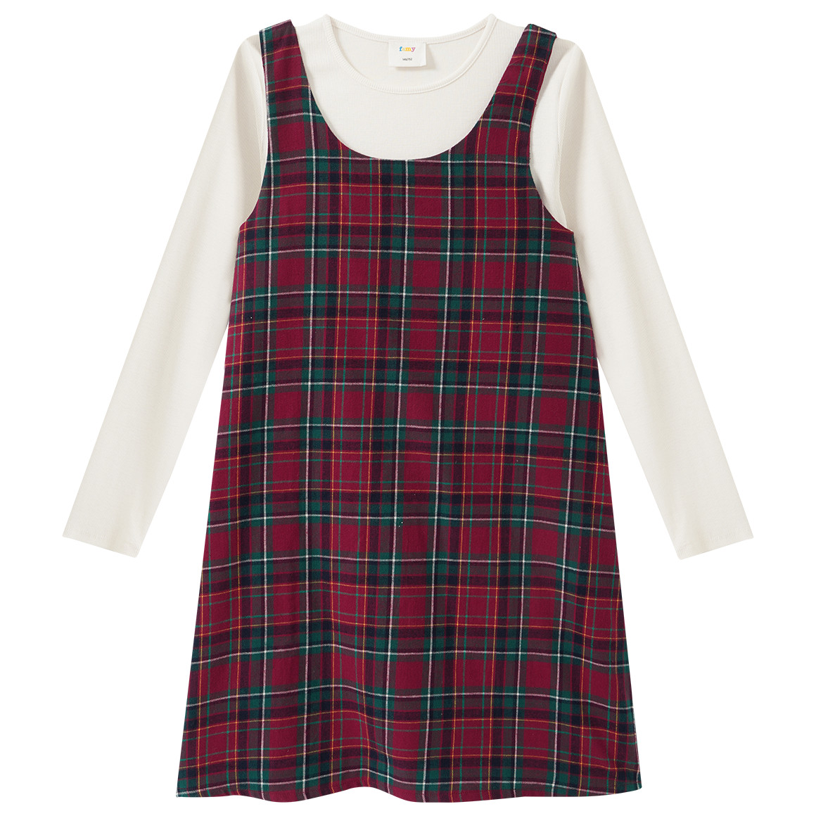Mädchen Weihnachtsset mit Kleid und Shirt
