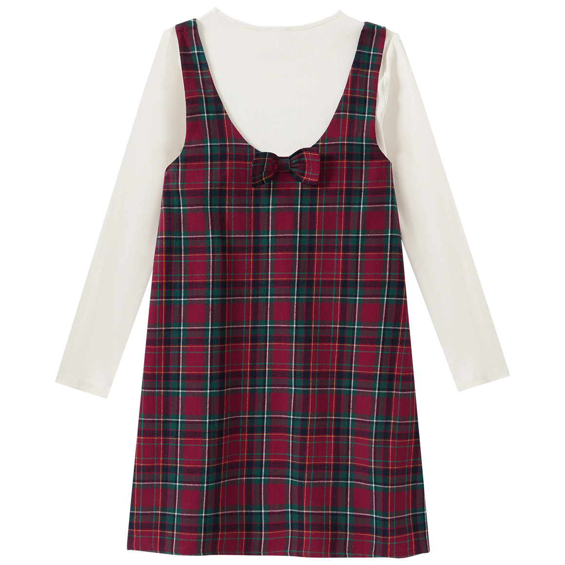 Mädchen Weihnachtsset mit Kleid und Shirt