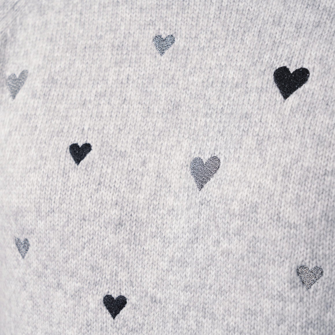 Damen Strickkleid mit Herz-Stickerei