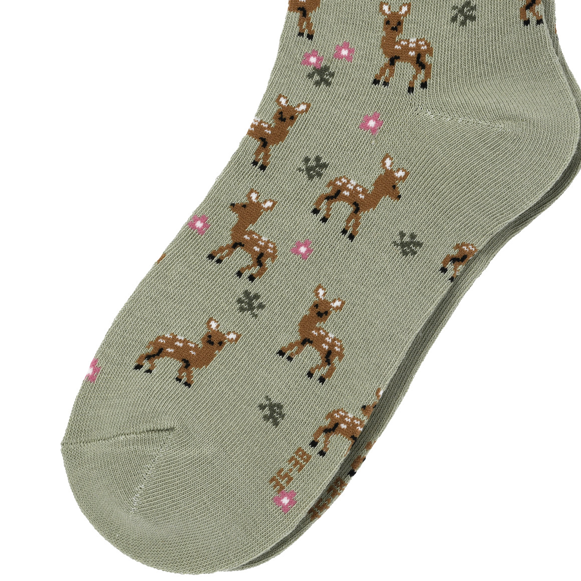 1 Paar Damen Socken mit Reh-Motiven