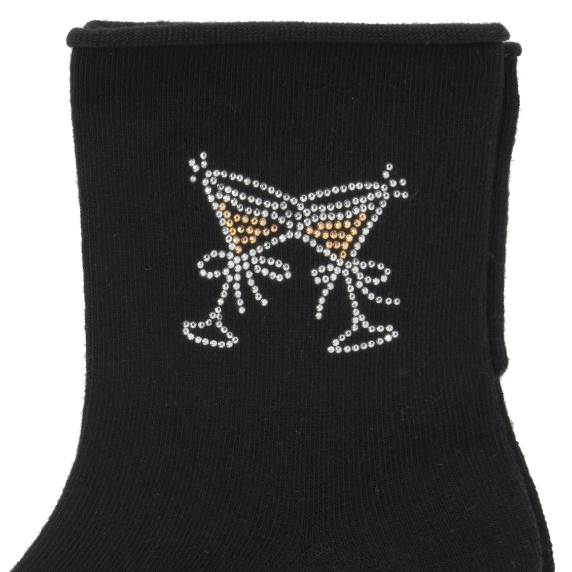 1 Paar Damen Socken mit Ziersteinchen