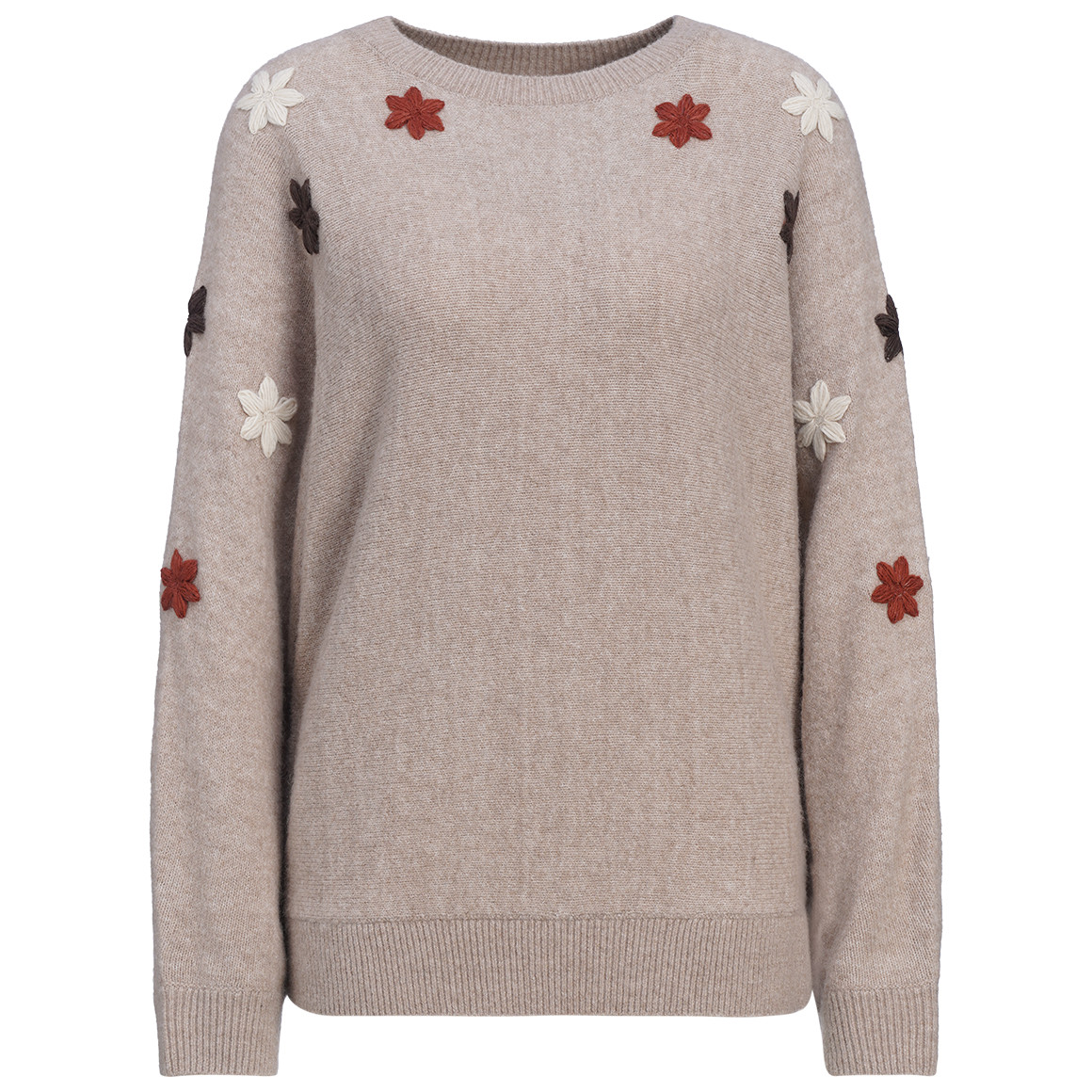 Damen Strickpullover mit Applikationen