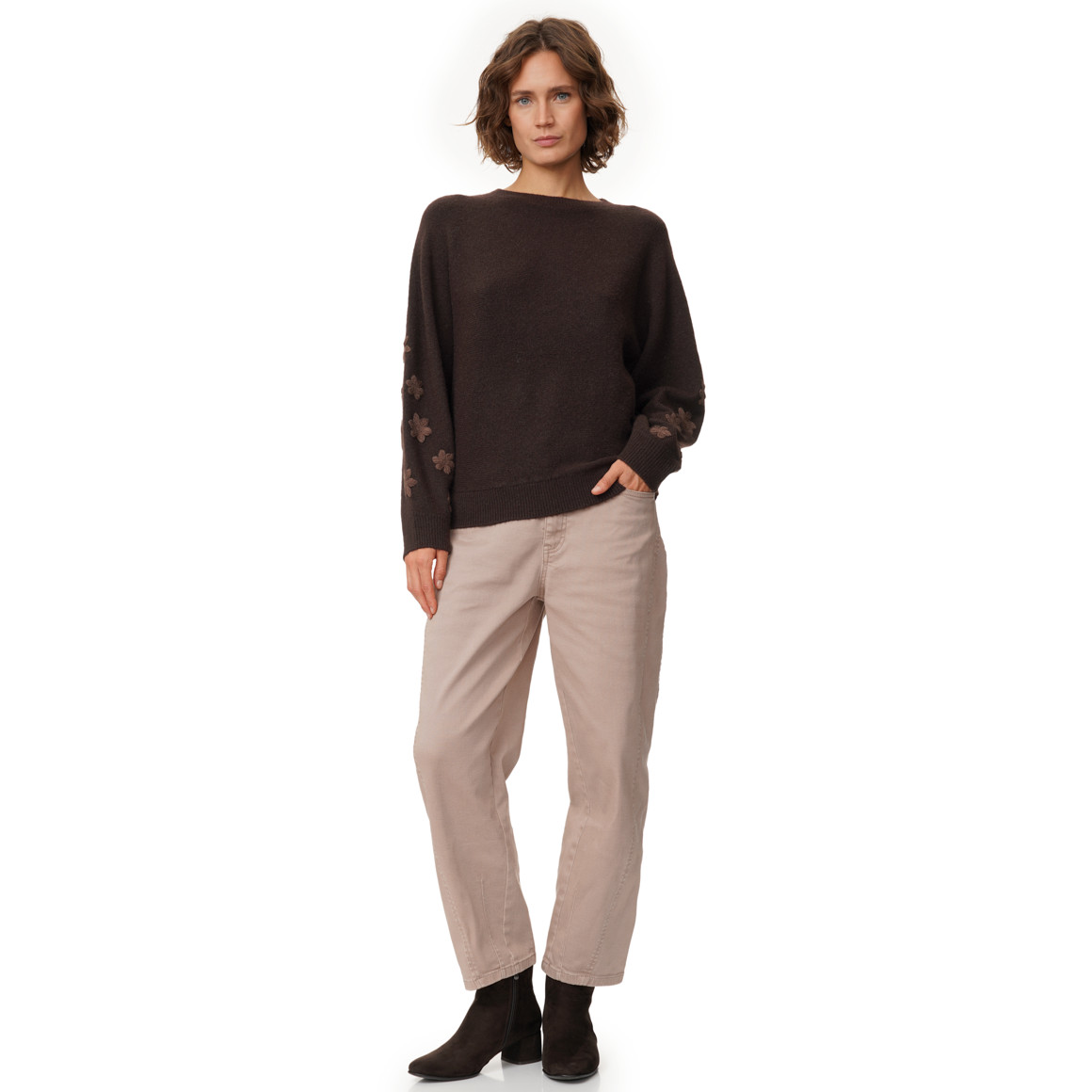 Damen Strickpullover mit Applikationen