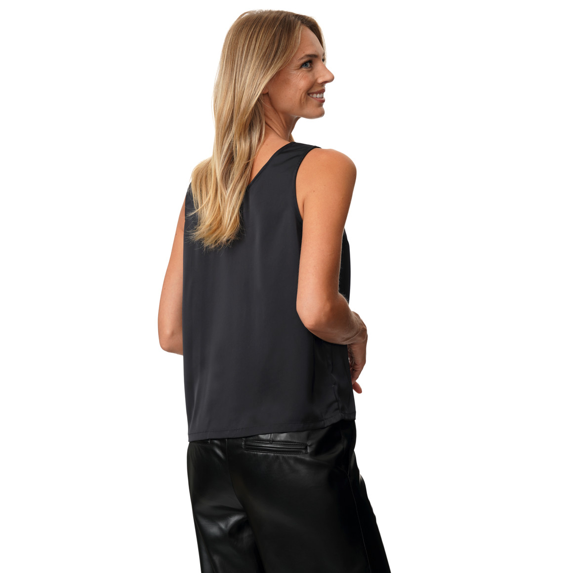 Damen Satin-Top mit breiten Trägern