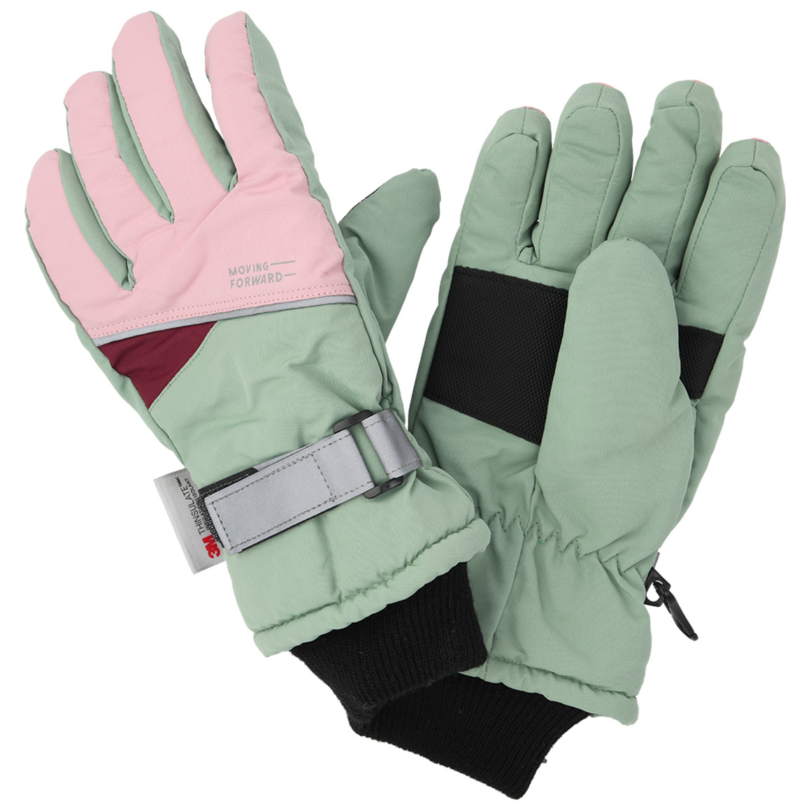 Mädchen Handschuhe mit Farbteiler