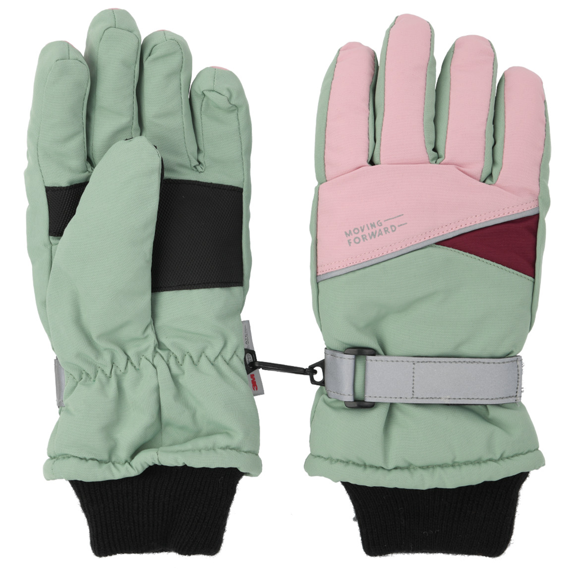 Mädchen Handschuhe mit Farbteiler