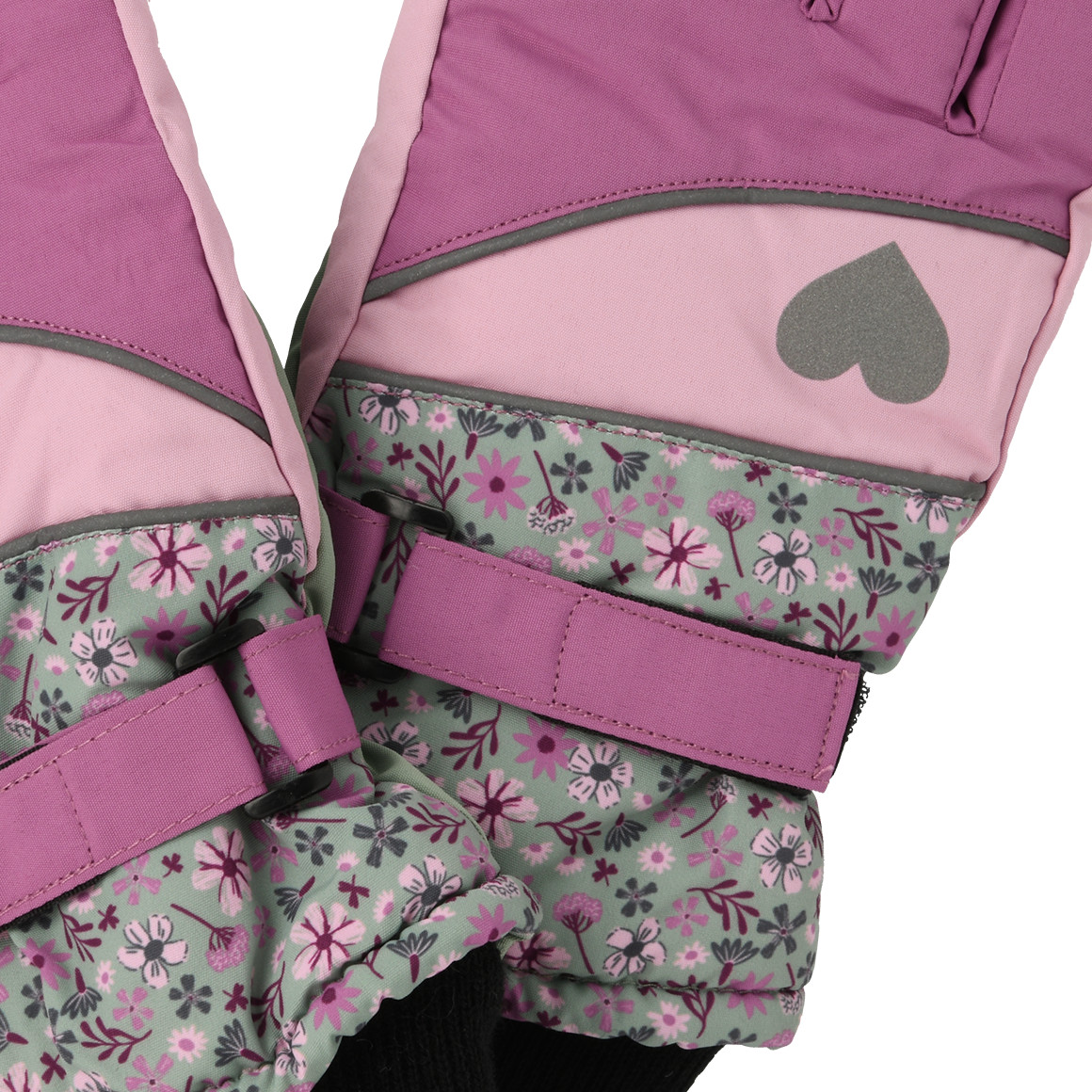 Mädchen Handschuhe mit Blumen-Motiven