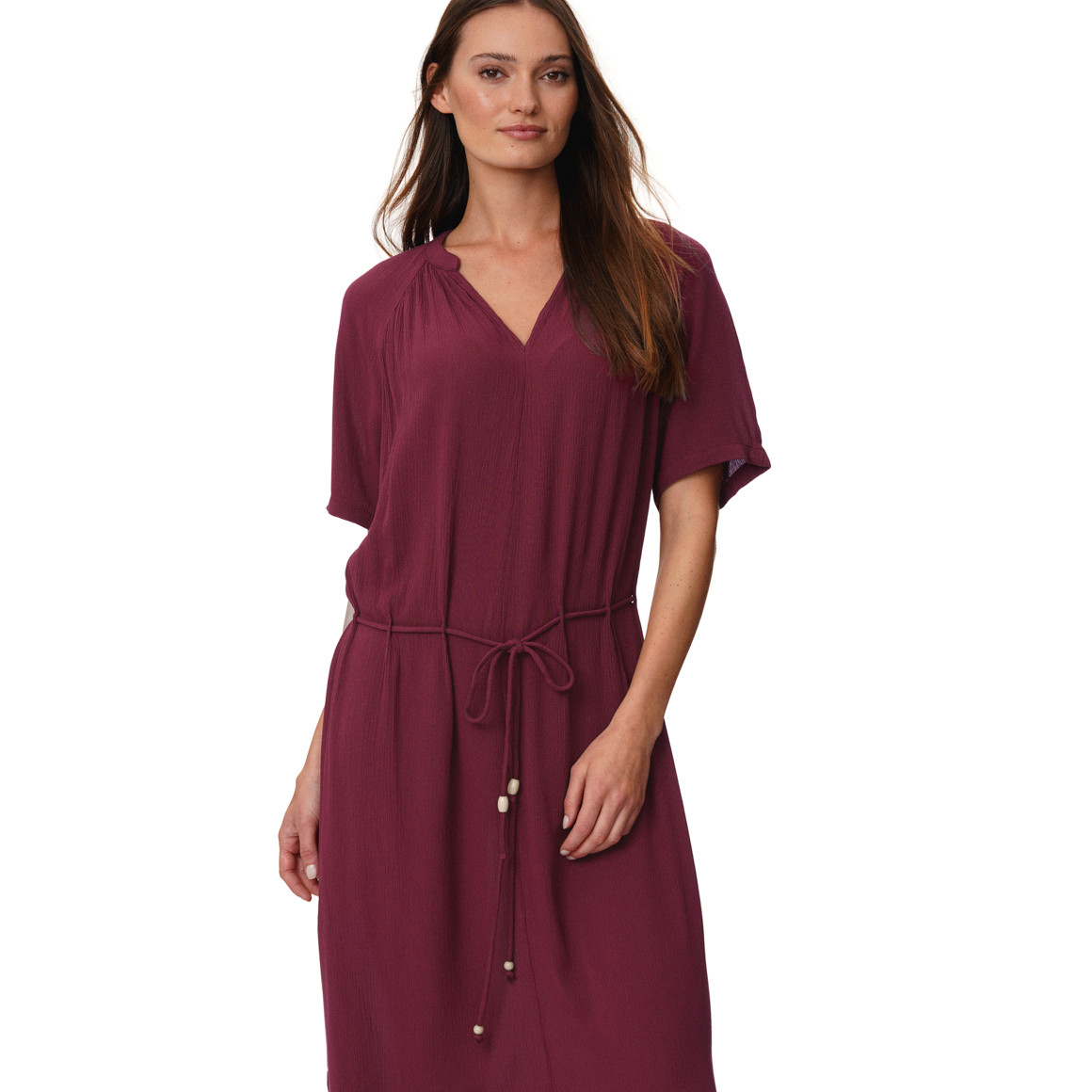 Damen Kleid in Crinkle-Optik