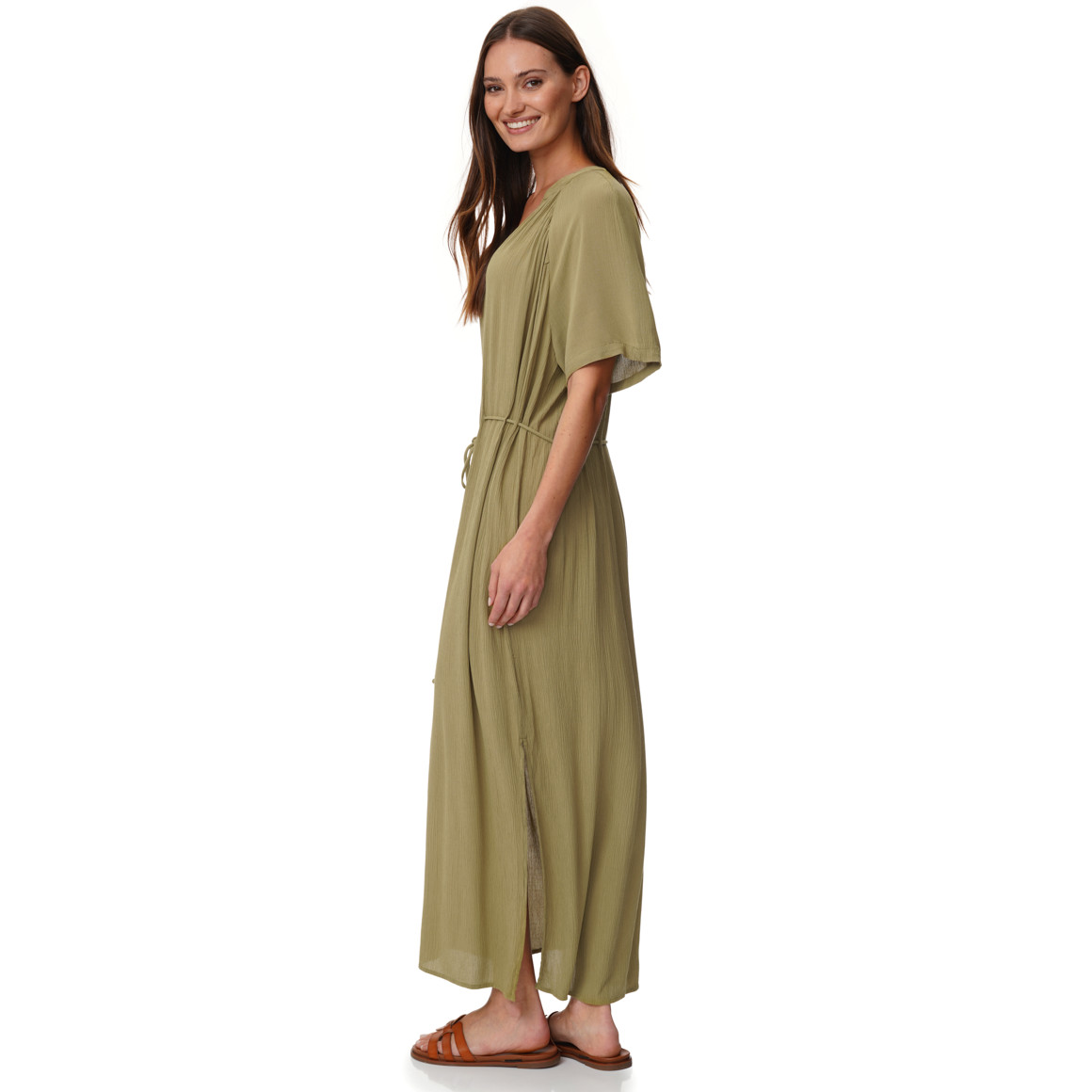 Damen Kleid in Crinkle-Optik