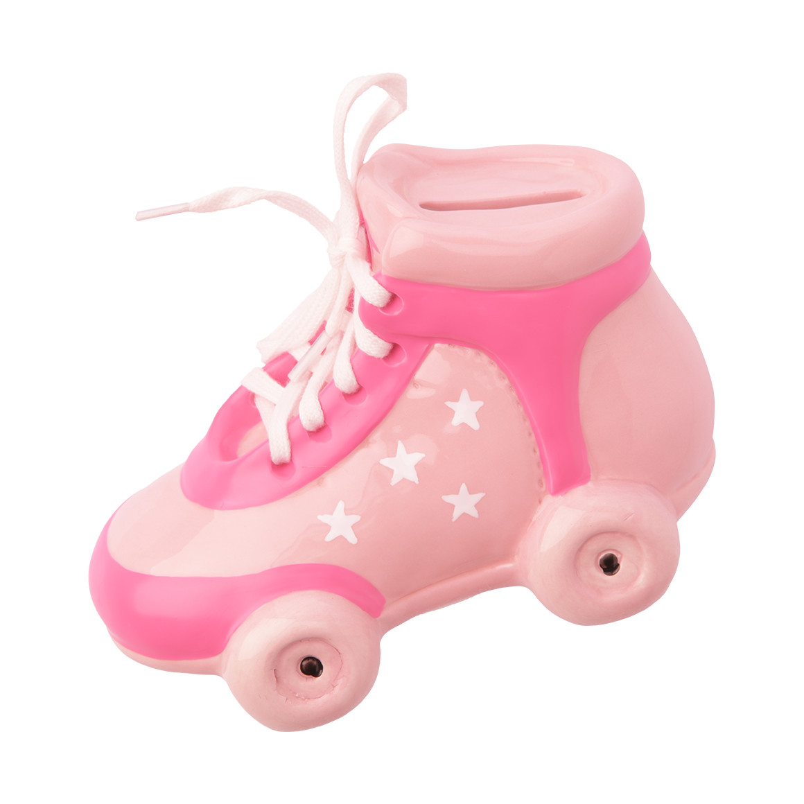 Spardose im Rollschuh-Design