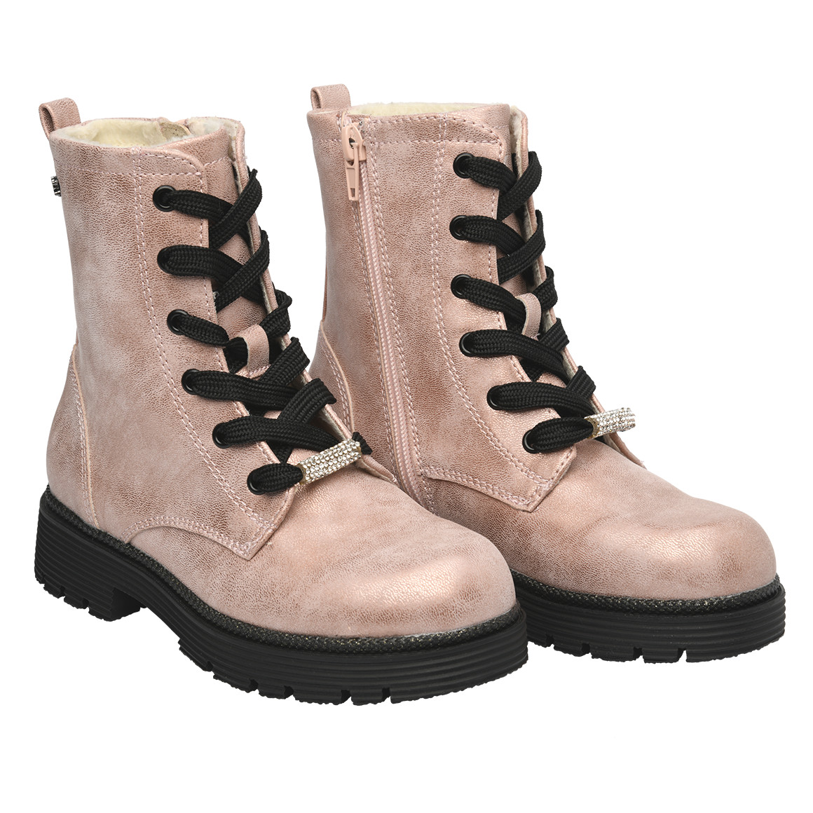 Mädchen Stiefeletten mit Metallic-Glanz