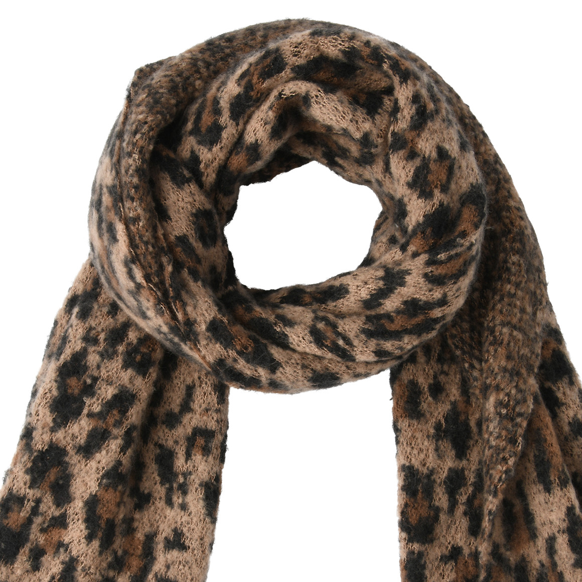 Damen Winterschal mit Leo-Muster