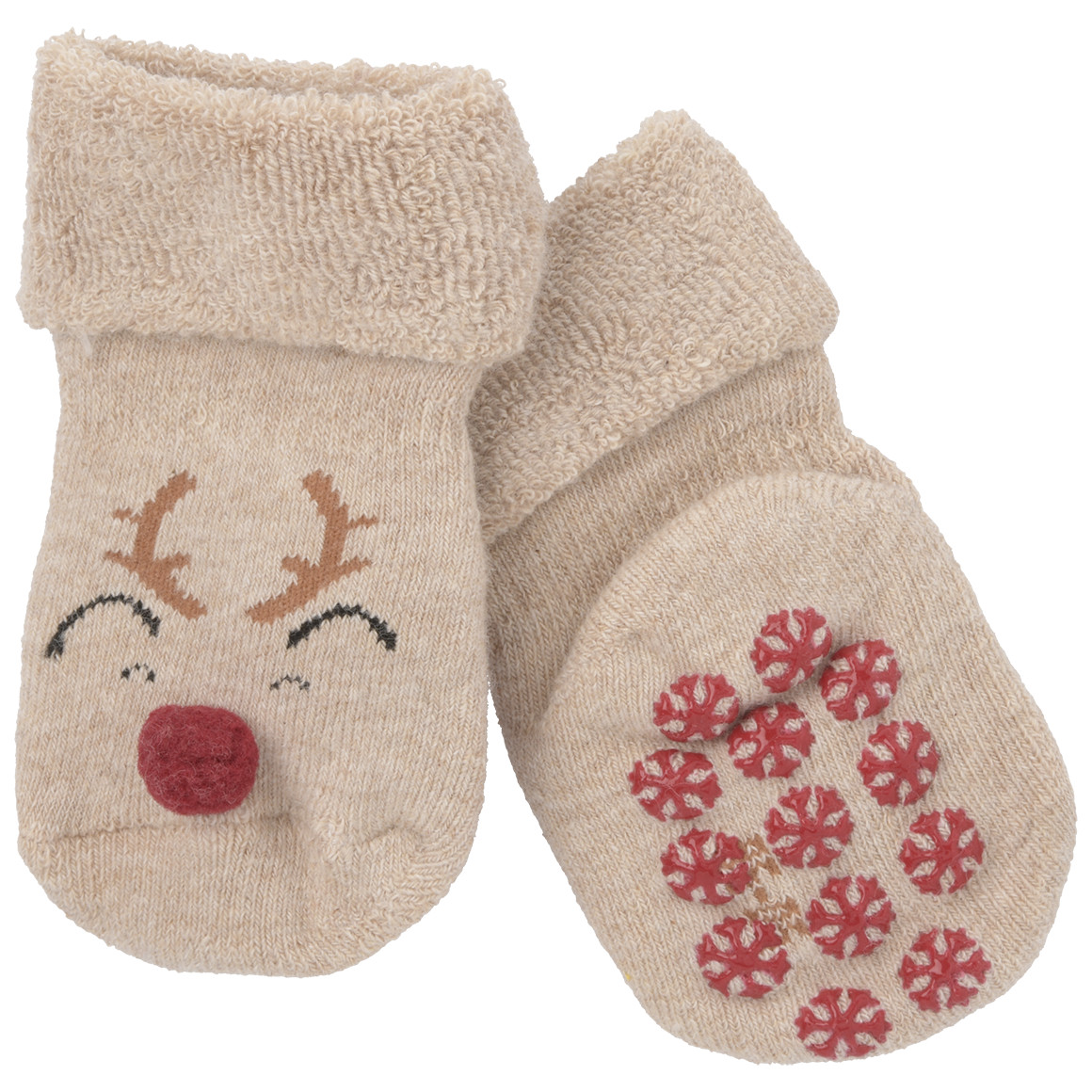 1 Paar Newborn Stoppersocken mit Applikation