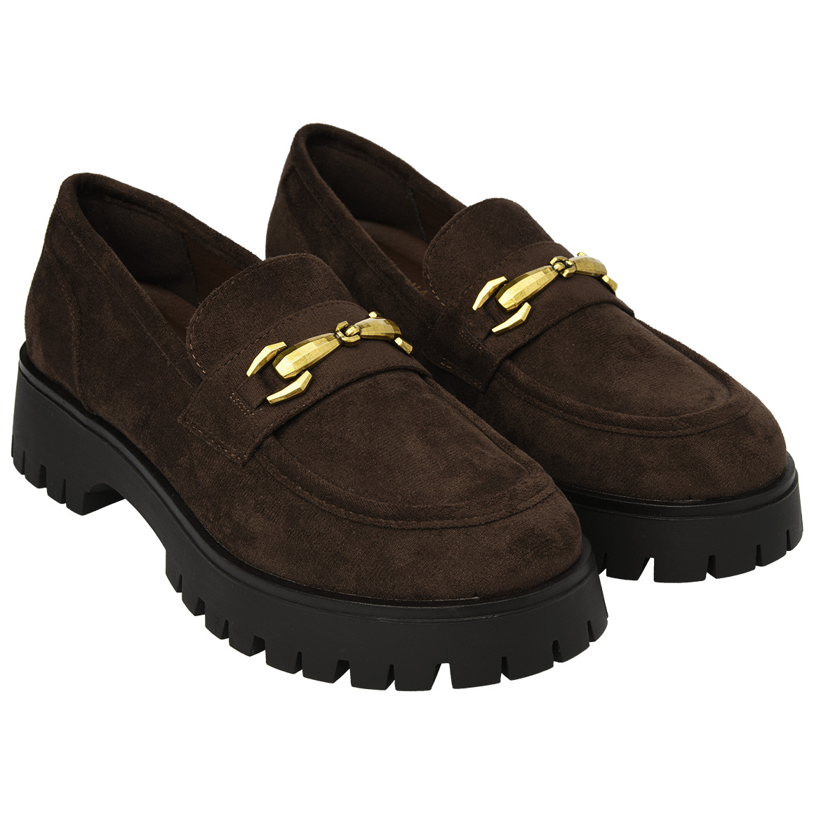 Damesloafers met suède-look