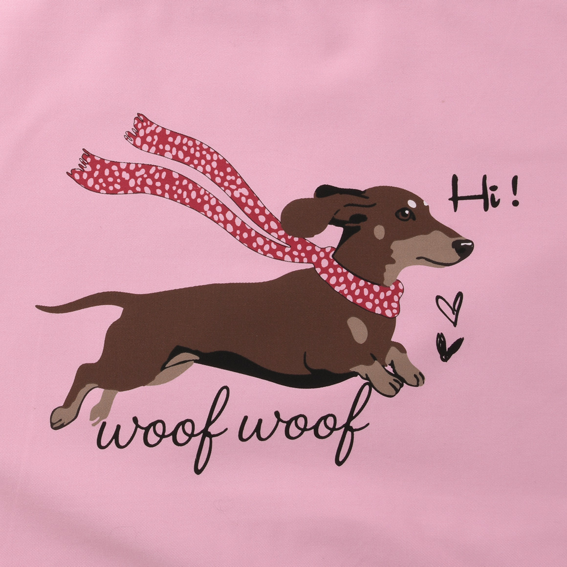 Katoenen Shopper met teckelmotief