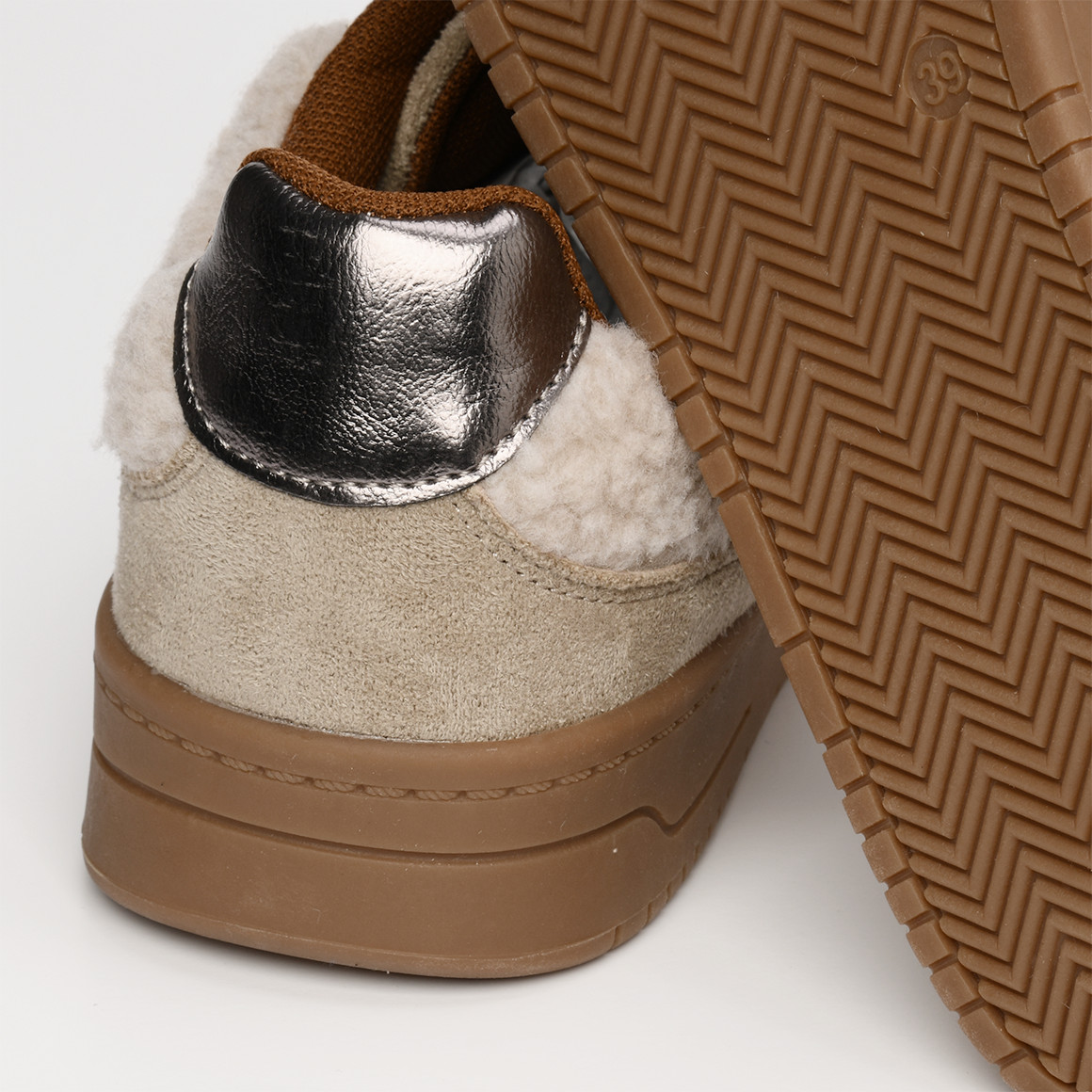 Damen Sneaker mit Teddyplüsch