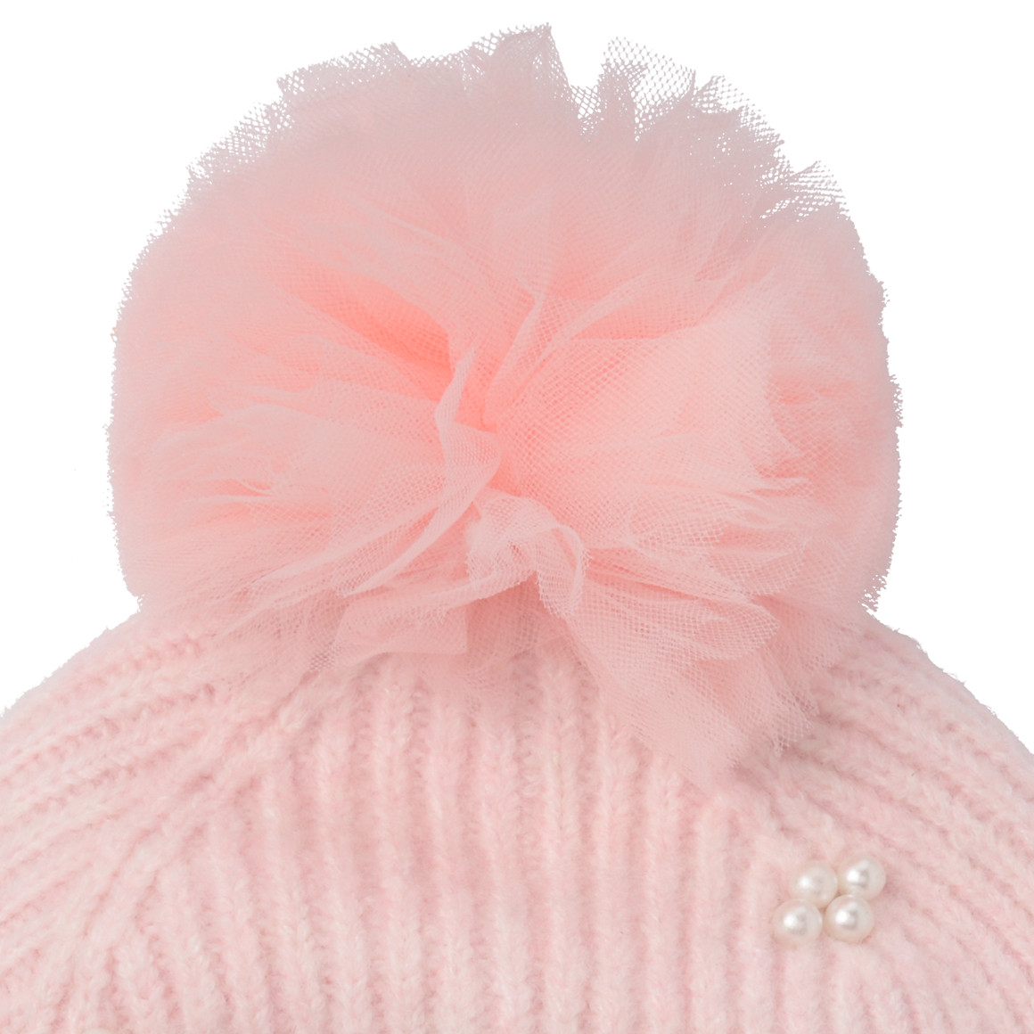 Mädchen Strickmütze mit Zierperlen