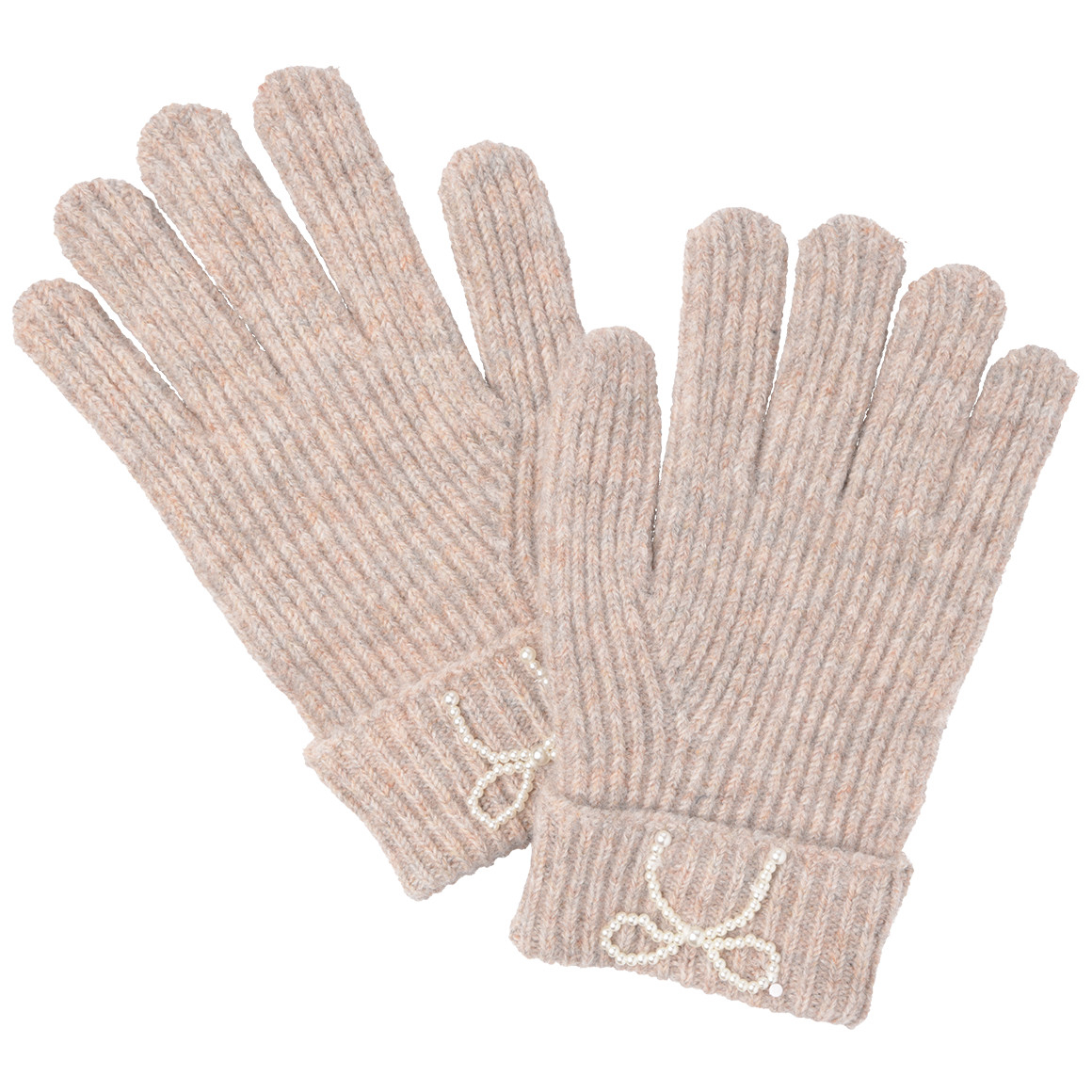 Mädchen Handschuhe mit Perlen-Applikation