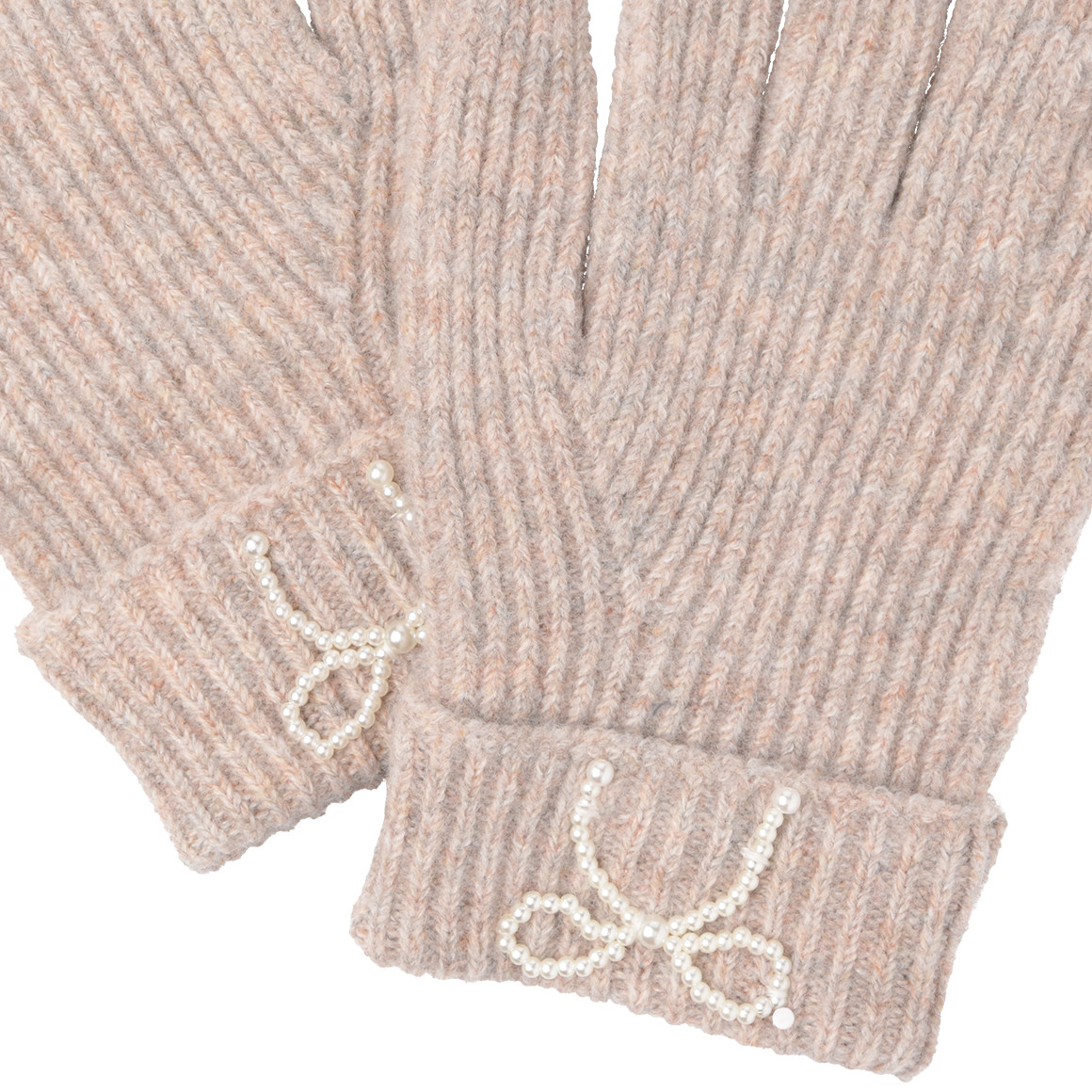 Mädchen Handschuhe mit Perlen-Applikation