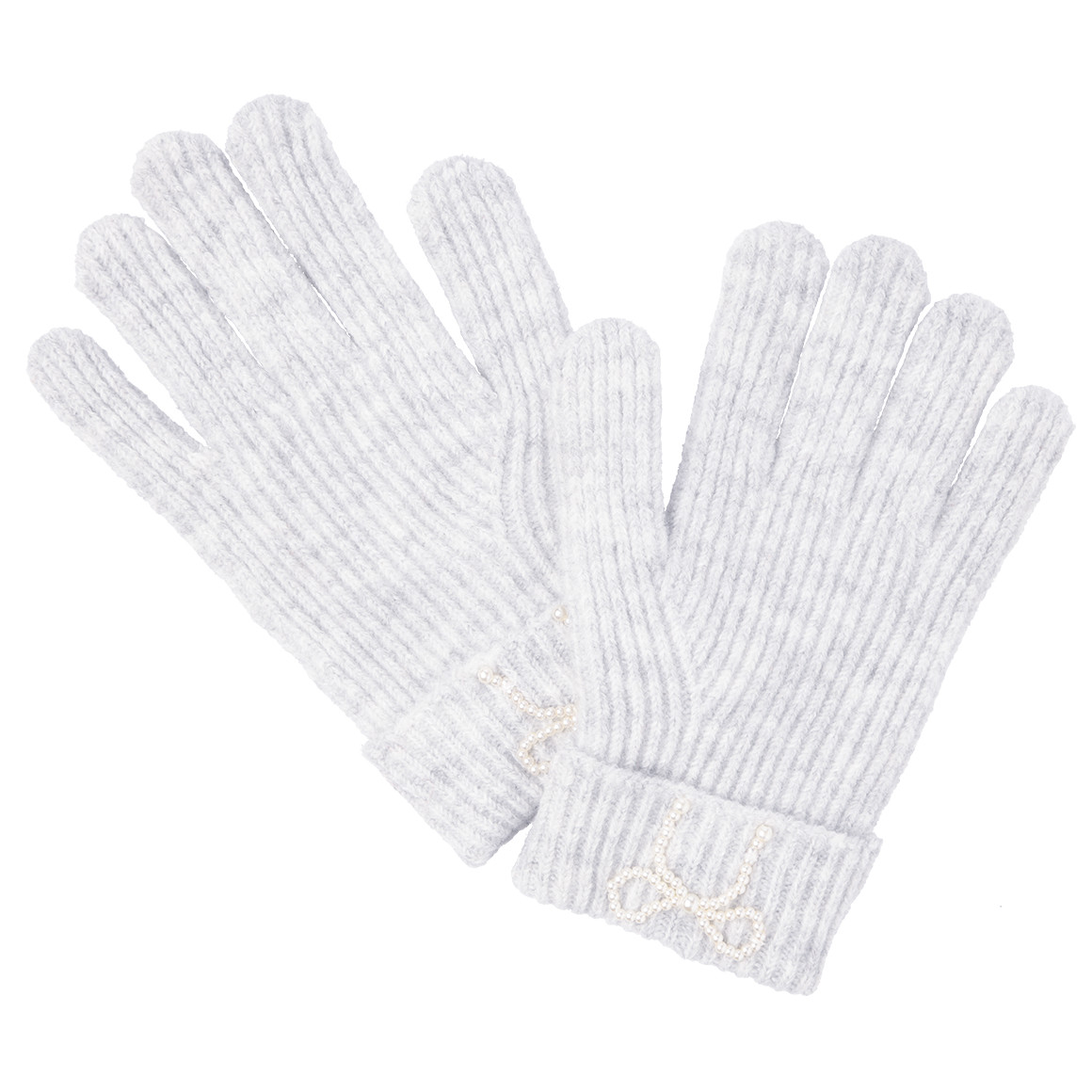 Mädchen Handschuhe mit Perlen-Applikation
