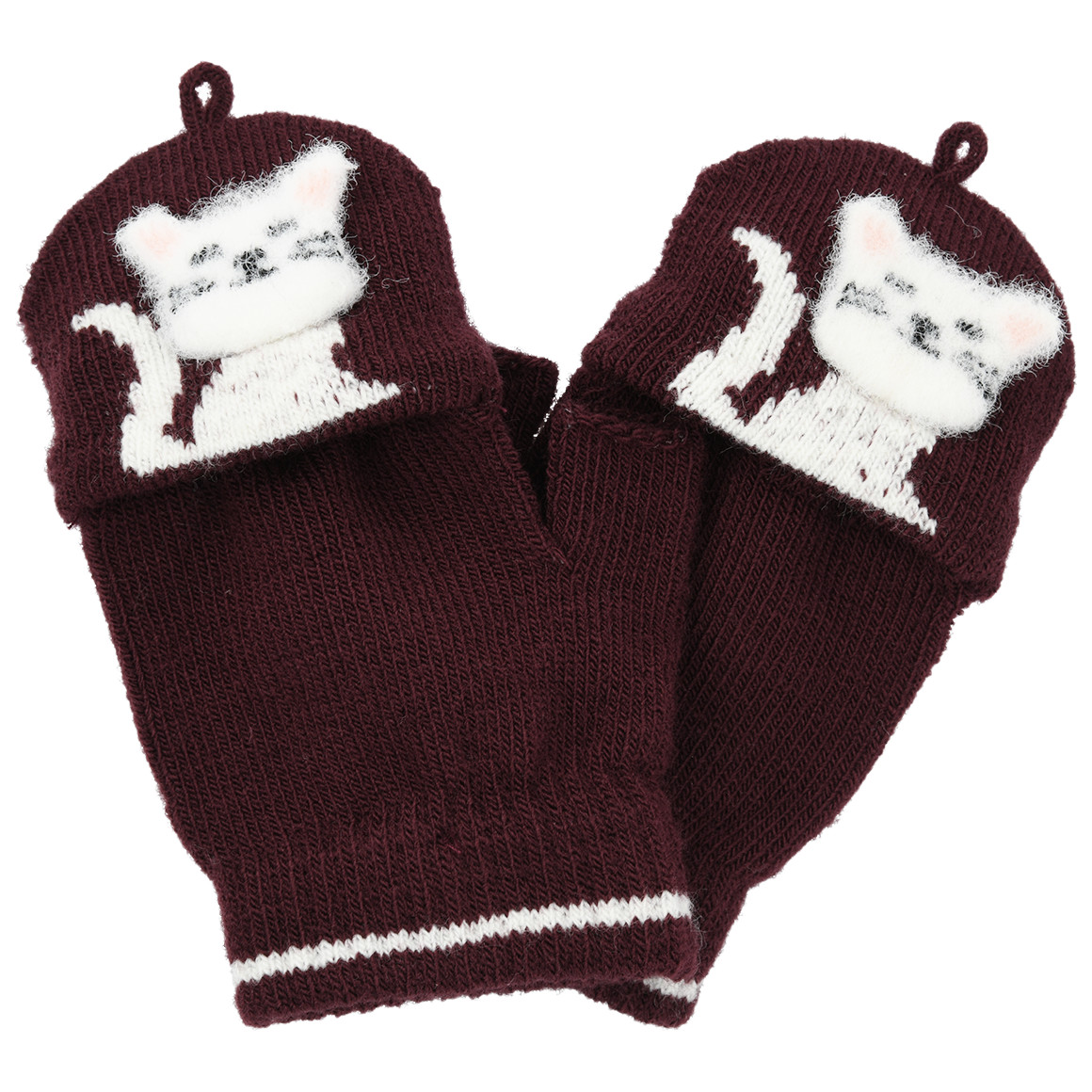 Mädchen Handschuhe mit Katzen-Motiv