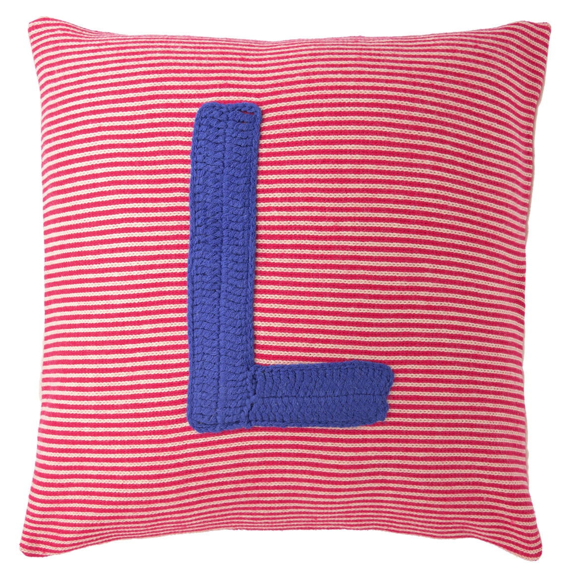 Kissenhülle mit Buchstaben-Applikation