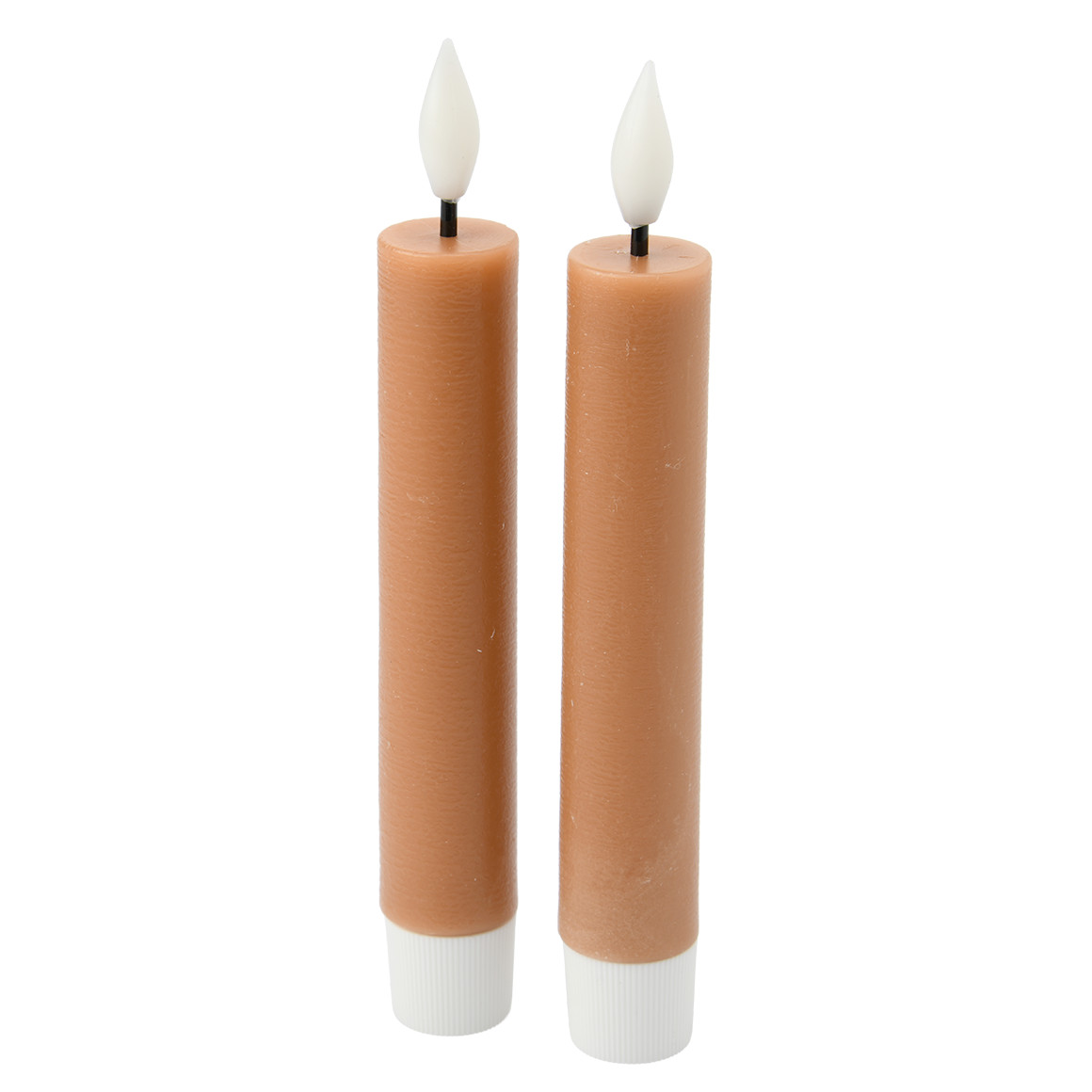 2 LED Stabkerzen mit Flammeneffekt