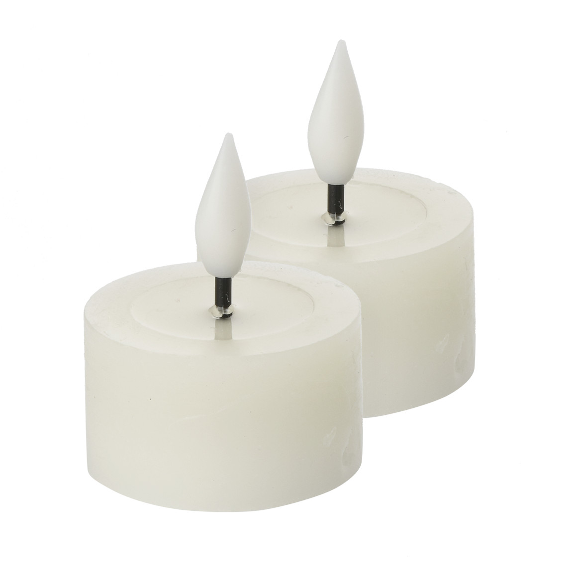 2 LED Wachskerzen mit Flammeneffekt