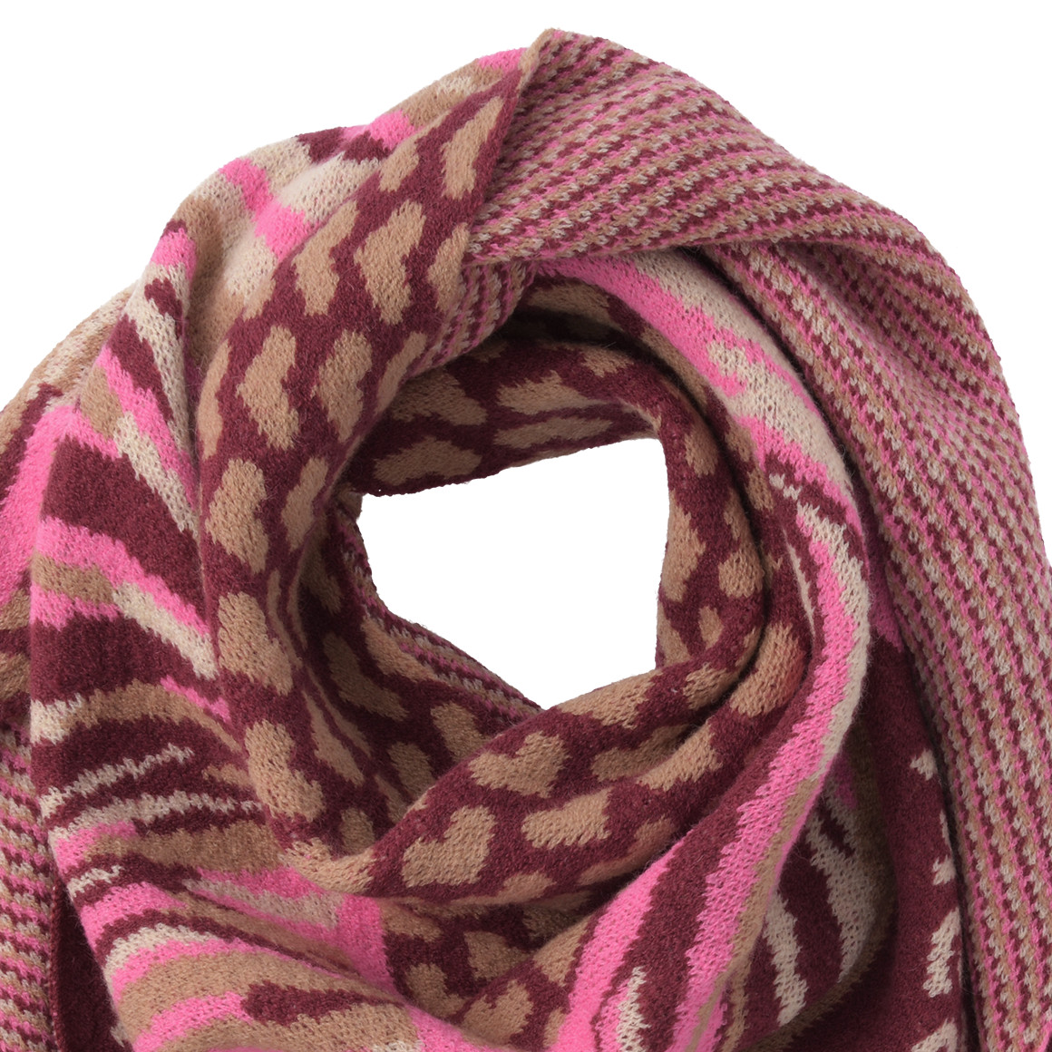 Damen Winterschal mit Mustermix